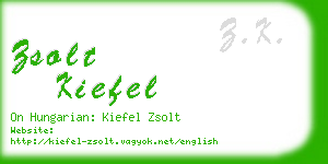 zsolt kiefel business card